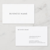 Carte De Visite Design simple moderne Modèle professionnel élégant (Devant / Derrière)