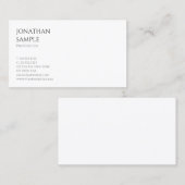 Carte De Visite Design simple Moderne Modèle professionnel tendanc (Devant / Derrière)