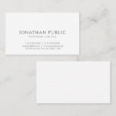 Carte De Visite Design simple personnalisé Modèle élégant Moderne (Devant / Derrière)