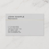 Carte De Visite Design simple professionnel élégant Gris Or (Devant)