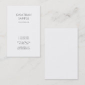 Carte De Visite Design simple professionnel Elégant luxe simple (Devant / Derrière)