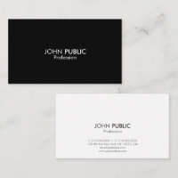 Design simple professionnel élégant noir et blanc