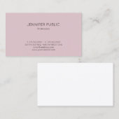 Carte De Visite Design simple professionnel Moderne Élégant Plain (Devant / Derrière)