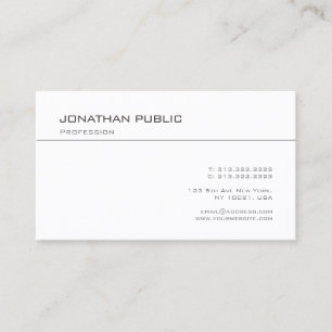 Carte De Visite Design simple professionnel Moderne Modèle chic