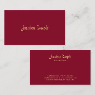 Carte De Visite Design simple tendance Faux Gold Text Luxe