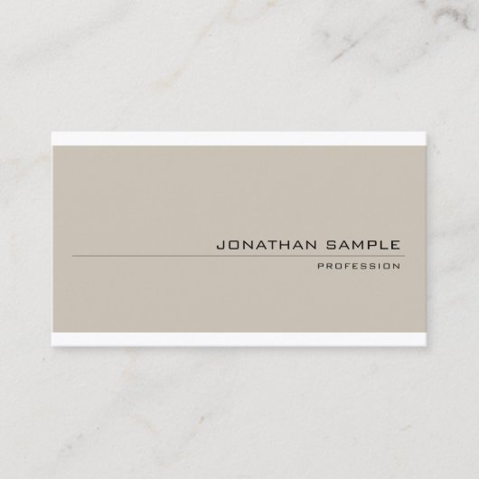 Carte De Visite Design sophistiqué Design tendance Simple Moderne  (Devant)