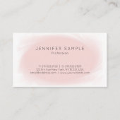 Carte De Visite Design sophistiqué rose moderne moderne profession (Dos)