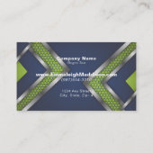 Carte De Visite Design sportif Abstrait moderne | Vert bleu (Dos)