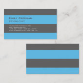 Carte De Visite Design tendance Blue Grey Consultant professionnel (Devant / Derrière)
