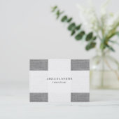 Carte De Visite Design tendance Croix gris Motif Plain moderne (Debout devant)