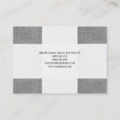 Carte De Visite Design tendance Croix gris Motif Plain moderne (Dos)