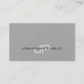 Carte De Visite Design tendance Design élégant Monogramme Simple L (Devant)