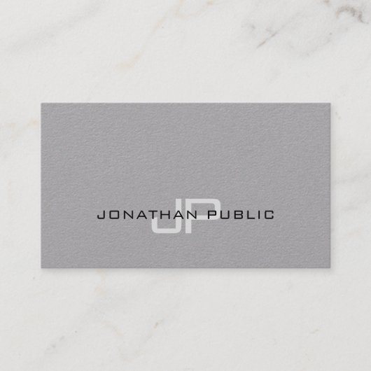 Carte De Visite Design tendance Design élégant Monogramme Simple L (Devant)