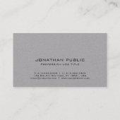 Carte De Visite Design tendance Design élégant Monogramme Simple L (Dos)