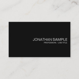 Carte De Visite Design tendance glamour sobre noir blanc de luxe