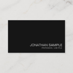 Carte De Visite Design tendance glamour sobre noir blanc luxe