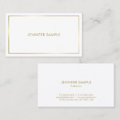 Carte De Visite Design tendance Gold Plain Glamour Luxe (Devant / Derrière)