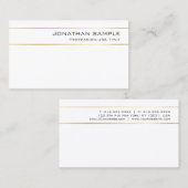 Carte De Visite Design Tendance Luxueux Rayé Or Moderne Élégant (Devant / Derrière)