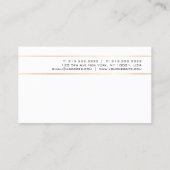 Carte De Visite Design Tendance Luxueux Rayé Or Moderne Élégant (Dos)