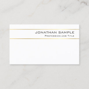 Carte De Visite Design Tendance Luxueux Rayé Or Moderne Élégant