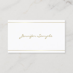 Carte De Visite Design tendance manuscrit or script Glam Luxury De