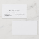 Carte de visite design tendance noir blanc (Devant / Derrière)