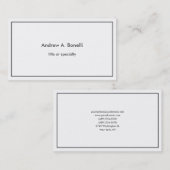 Carte De Visite Design tendance noir blanc professionnel moderne (Devant / Derrière)