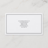 Carte De Visite Design tendance noir blanc professionnel moderne (Dos)