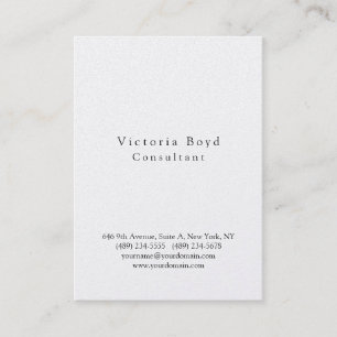 Carte De Visite Design tendance Plain Simple Professional