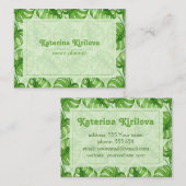 Carte De Visite Design tropical feuille de Monstera (Devant / Derrière)