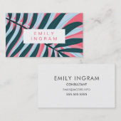 Carte De Visite Design turquoise moderne et moderne (Devant / Derrière)