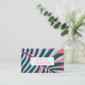 Carte De Visite Design turquoise moderne et moderne (Debout devant)