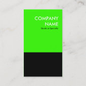 Carte De Visite design vert gras votre propre code QR (Dos)