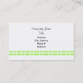 Carte De Visite Design vert moderne (Dos)