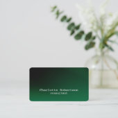 Carte De Visite Design Vert Plaine Créatif Moderne Consultant (Debout devant)
