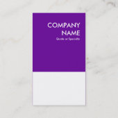 Carte De Visite design violet audacieux votre propre code QR (Dos)