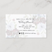 carte de visite design wedding planner aquarelle (Dos)