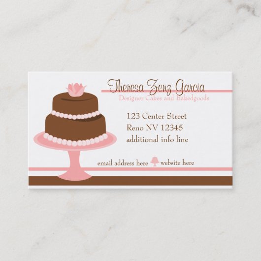 Carte De Visite Designer Bakedmarchandise-Cake (Devant)