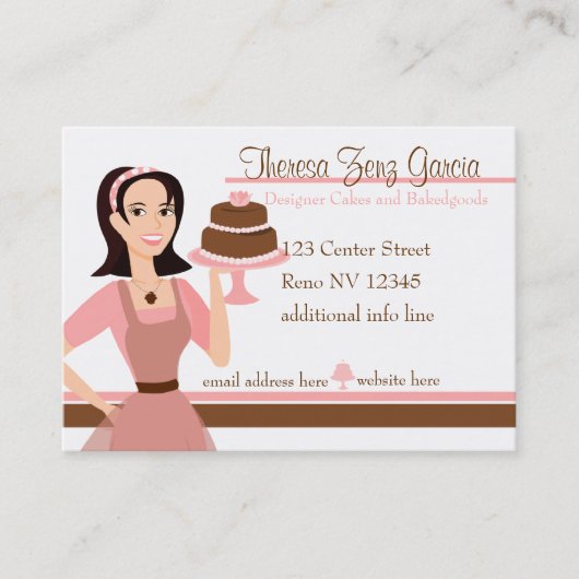Carte De Visite Designer Bakedmarchandise-Cake (Devant)