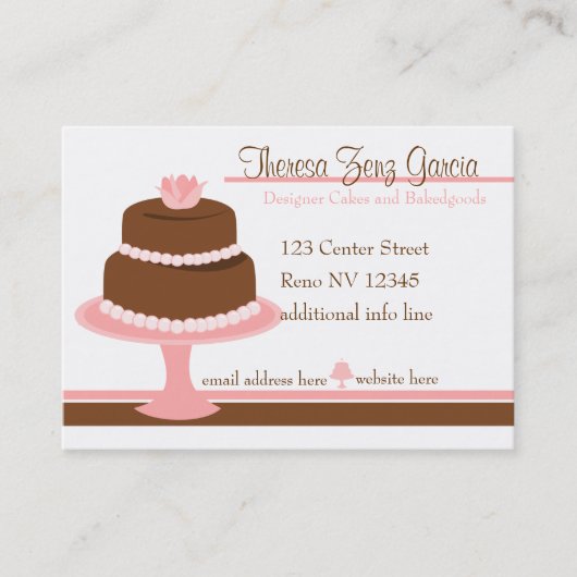 Carte De Visite Designer Bakedmarchandise-Cake (Devant)