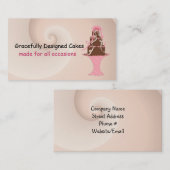Carte De Visite Designer Cake Fancy Chocolat (Devant / Derrière)
