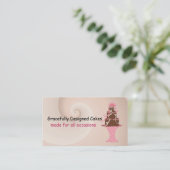 Carte De Visite Designer Cake Fancy Chocolat (Debout devant)