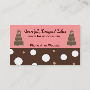 Carte De Visite Designer Cakes Rose et Chocolat