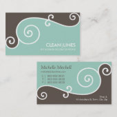 Carte De Visite DESIGNER CARD art nouveau curé diviser (Devant / Derrière)