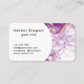 Carte de visite designer de luxe (Dos)