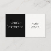 Carte De Visite Designer d'intérieur personnalisable simple élégan (Devant)