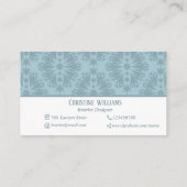 Carte De Visite Designer d'intérieur professionnel branché (Dos)