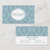 Carte De Visite Designer d'intérieur professionnel branché (Devant / Derrière)