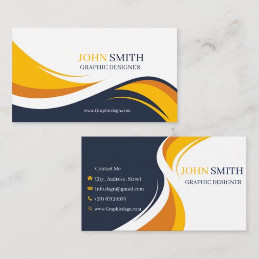 CARTE DE VISITE DESIGNER GRAPHIQUE (Devant / Derrière)