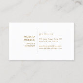 Carte De Visite DESIGNER IKAT MOTIF dans FAUX OR (Dos)